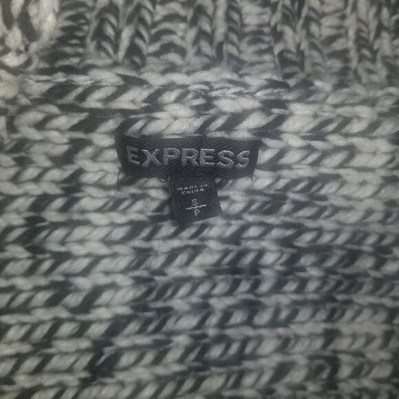 Express Oversized Sweater Black and White Dressy Sweater S Loose Fitting - Picture 2 of 4
